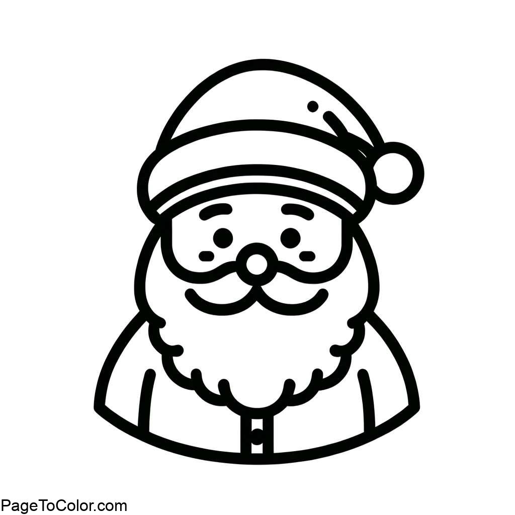 Christmas coloring page Santa Claus