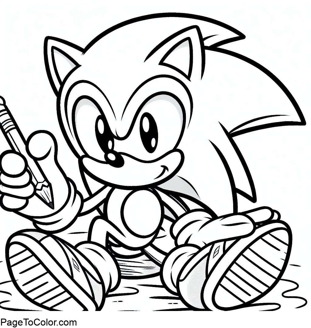 Sonic coloring pages Sonic drawing
